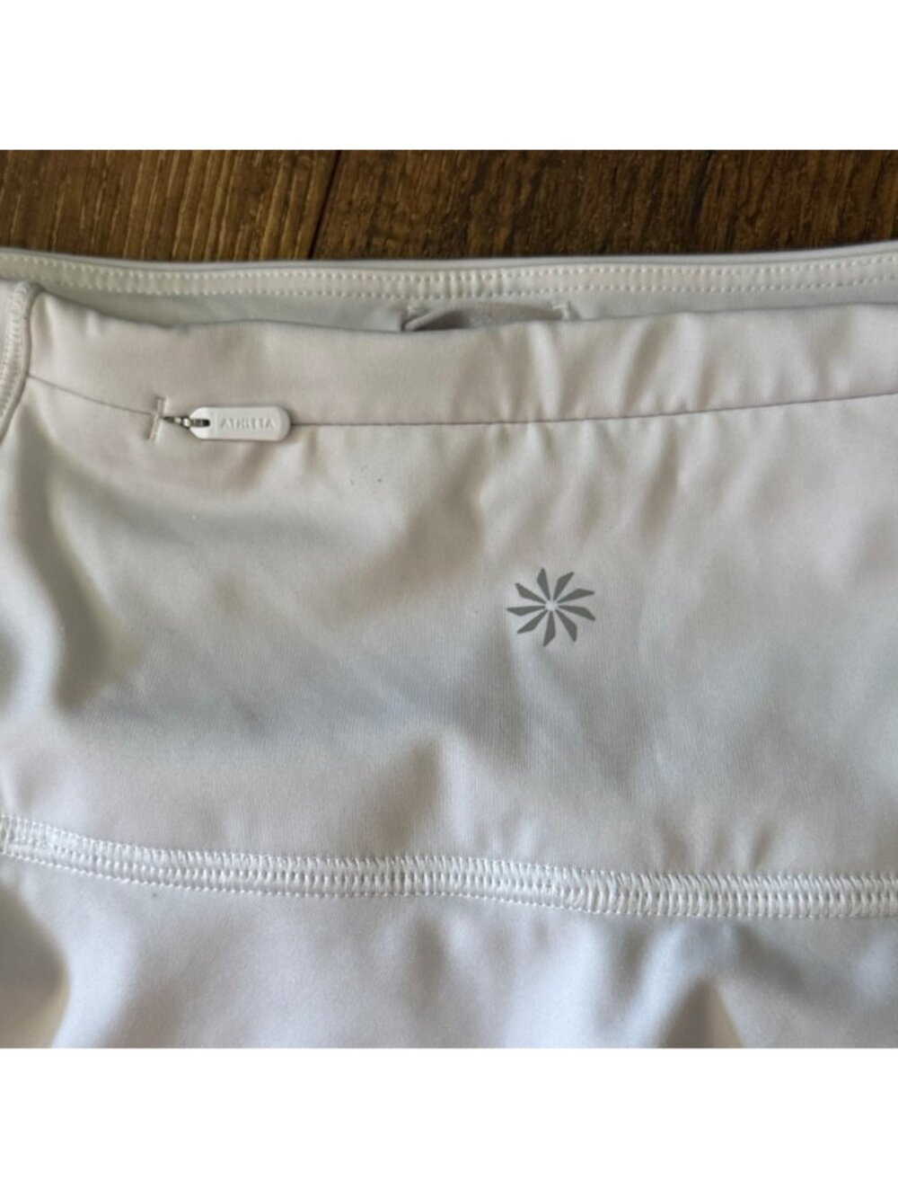 Athleta Ace Mesh Skort White Ruffle Tiered Tennis Golf Size S - Picture 7 of 7